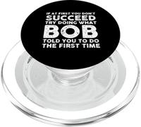 Bob Nom Humoristique personnalisé Anniversaire Noël Bob Joke PopSockets PopGrip pour MagSafe