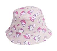 Bob officiel Hello Kitty pour enfants | Chapeau de soleil pour filles | Chapeau de soleil parfait pour les vacances d'été et les journées à la plage Rose, rose, Taille unique