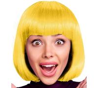 Bob Perruque Cabaret perruque Cheveux courts Charleston pour femmes, Homme et Enfants - Bob jaune, Einheitsgröße