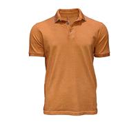 Bob - Polo en Coton Rustique - Homme - Tops - Orange - Taille: M