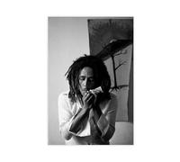 Bob Poster Marley 57 Wailers Live 1975 - Impression sur toile vintage - Décoration de bureau - Cadeau - 20 x 30 cm