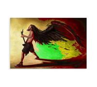 Bob Poster Marley 74 Wailers Live 1975 - Impression sur toile vintage - Décoration de bureau - Cadeau - 20 x 30 cm