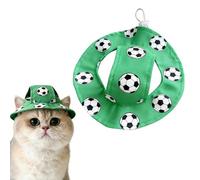 Bob pour Animaux de Compagnie,Casquette de Soleil Ajustable a Motif Football,Bord Rond avec Trous pour Les Oreilles,pour Petits Chiens et Chats,pour Les Activités Sportives et de Plein Air en Voyage