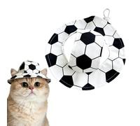 Bob pour Animaux de Compagnie,Casquette de Soleil Ajustable a Motif Football,Bord Rond avec Trous pour Les Oreilles,pour Petits Chiens et Chats,pour Les Activités Sportives et de Plein Air en Voyage