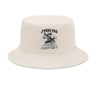 Bob Premium Beige J’peux pas je suis Barbier J'peux pas minimaliste | Coton Brossé 260 g/m² Taille Unique Homme Femme | Chapeau de Soleil Pêche Randonnée Festival | Cadeau Anniversaire Fête des Pères