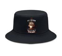 Bob Premium Noir Ava, Elle a Un Grain mais C'est pour ça qu'on l'adore | Coton Brossé 260 g/m² Taille Unique Homme Femme | Chapeau de Soleil Pêche Randonnée Festival