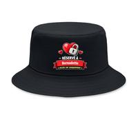 Bob Premium Noir Réservé à Bernadette acces VIP Uniquement | Coton Brossé 260 g/m² Taille Unique Homme Femme | Chapeau de Soleil Pêche Randonnée Festival