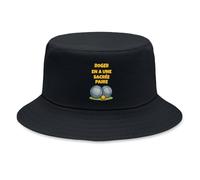 Bob Premium Noir Roger en à une Sacrée Paire Casquette Noire | Coton Brossé 260 g/m² Taille Unique Homme Femme | Chapeau de Soleil Pêche Randonnée Festival | Cadeau Anniversaire Fête des Pères