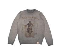 Bob - Pull en Laine Réversible à Col Rond - Homme - Pulls - Gris - Taille: XL