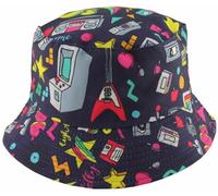 Bob réversible pliable d'été unisexe pour enfants, Arcade Violet, Taille unique