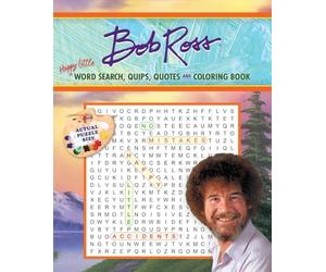 Bob Ross Happy Little Word Search, Quips, Quotes and Coloring Book