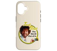Bob Ross Just Beat The Devil Out of It Coque pour iPhone 16
