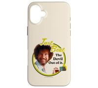 Bob Ross Just Beat The Devil Out of It Coque pour iPhone 16 Plus