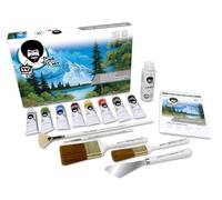 Bob Ross Meister Kit de peinture à l'huile et pinceaux 15 pièces pour peinture de paysage