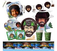 Bob Ross Party in a Box Kit de décoration d'anniversaire Joy of Painting Mighty Mojo