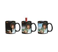 Bob Ross Tasse à changement de chaleur - Céramique 325 ml - La couleur de la peinture prend vie lorsque du liquide chaud est ajouté, multicolore