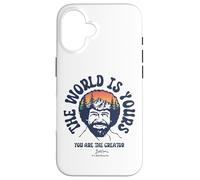Bob Ross The World is Yours Coque pour iPhone 16