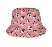 Bob Seau des Pingouins De Dessin Animé Qui Nagent Doux Chapeau De Pêcheur Mode Casquette De Pêcheur pour Jardinier Vacances Homme