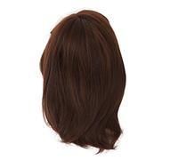 Bob Wig, Perruque Synthétique Bang Wig avec une Longueur d'épaule Noire Bangs de Cheveux Courts Coiffure Droite Femmes Élégant Perruque Headgear pour Femmes Bob Longueur Longueur Wigs Fibre Proof