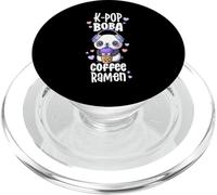 Boba and Kpop Shirt Coffee Ramen Kawaii Panda Merch K-Pop PopSockets PopGrip pour MagSafe