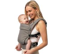 Boba Auri Porte-bébé - 100% coton premium, 3 positions ergonomiques (ventral face au porteur/ventral face au monde/dorsal), Position “M”, Assise réglable (3,2-20 kg) - Grise