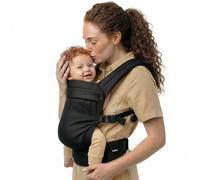 Boba Auri Porte-bébé - 100% coton premium, 3 positions ergonomiques (ventral face au porteur/ventral face au monde/dorsal), Position “M”, Assise réglable (3,2-20 kg) - Noire