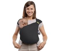 Boba Bliss Porte Bébé Pour Nourrissons/Jeunes Enfants Pesant Entre 3,2 et 16 kg, Hybride et 2 en 1, Écharpe de Portage Bébé Sans Nœud, Bon Positionnement des Hanches, Doux et Élastique (Charcoal)
