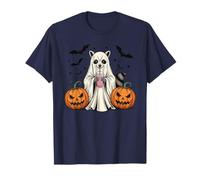 Boba Boba Thé effrayant Motif citrouille raton laveur T-Shirt