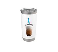 Boba Bubble Milk Tea avec perles Gobelet isotherme en acier inoxydable double paroi
