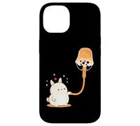 Boba Bubble Milk Tea is Rabbit Bunny Fuel Art on Back Coque pour iPhone 14