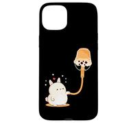 Boba Bubble Milk Tea is Rabbit Bunny Fuel Art on Back Coque pour iPhone 15 Plus