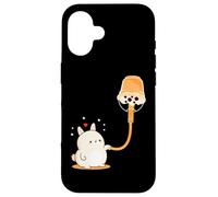 Boba Bubble Milk Tea is Rabbit Bunny Fuel Art on Back Coque pour iPhone 16