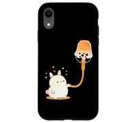 Boba Bubble Milk Tea is Rabbit Bunny Fuel Art on Back Coque pour iPhone XR