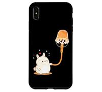 Boba Bubble Milk Tea is Rabbit Bunny Fuel Art on Back Coque pour iPhone XS Max