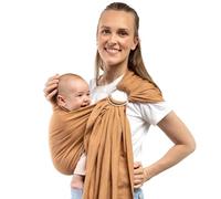 Porte-bébé boba ring sling en lin marron TU