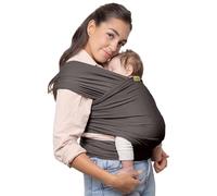 Boba Écharpe de Portage Bébé, Organic Dark Grey- Original Écharpe Porte Bébé pour les Nouveau-nés et les Enfants jusqu'à 15kg - Mains-Libres Echarpe Portage Sling Bébé - Elastique Echarpes de Portage