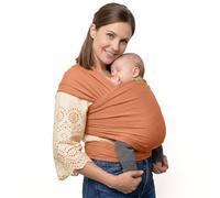 Boba Écharpe de Portage Bébé, Coton Bio Extensible, Renard | Écharpe de Portage Respirante Mains Libres ; maintien Ergonomique et sûr du nouveau-né au bambin, 3-16 kg.