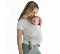 Boba Freedom Together Écharpe de Portage Bébé, Porte-bébé Léger et Respirant en Maille pour Nouveau-né et Bébé (3,2-15,9 kg), Écharpe Extensible d'Été, Gris
