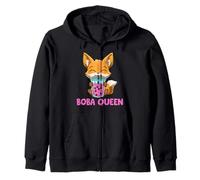 Boba Queen Otaku Bubble Tea Anime Fox Kawaii Sweat à Capuche