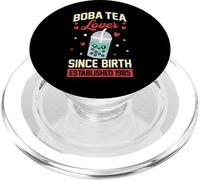 Boba Tea Amoureux Depuis sa Naissance Créé en 1985 Anniversaire de Boba PopSockets PopGrip pour MagSafe