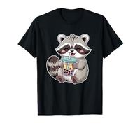 Boba Tea Kawaii Raton Laveur Mignon Bubble Milk Tea Design T-Shirt