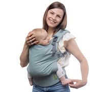 Boba X Porte-bébé - Évolutif de la naissance à la petite enfance, Porte-bébé ergonomique 2-en-1 avec bretelles croisables (Écume de Mer)