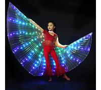 BOBASH Aile pour adultes et enfants - Ailes de papillon LED avec barres télescopiques - Costume de danse du ventre