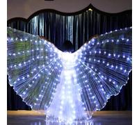 BOBASH Aile pour adultes et enfants - Ailes de papillon LED avec barres télescopiques - Costume de danse du ventre