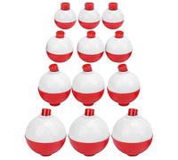 Bobbers de Pêche en ABS Dur, Lot de 12 Flotteurs Rouges et Blancs à Clipser pour Une Utilisation Pratique de la Pêche