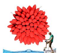 Bobbers de pêche, flotteurs de pêche - Haricots spatiaux flottants ovales à sept étoiles - 100 x haricots spatiaux flottants ovales à sept étoiles, boules flottantes lumineuses et
