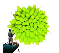 Bobbers de pêche, pêche Haricots spatiovales 100X Bouchon de Perles Bobber | Boules flottantes lumineuses pour l'extérieur Pour le gréement, la ligne de pêche en eau salée intérieure arrête