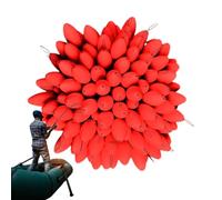 Bobbers de pêche, pêche Haricots spatiovales 100X Bouchons de Perles Bobber | Boules flottantes lumineuses pour l'extérieur Pour le gréement, la ligne de pêche en eau salée intérieure arr