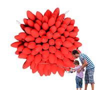 Bobbers de pêche, pêche Haricots spatiovales Bouchon de Perles Bobber 100X, | Boules flottantes lumineuses pour l'extérieur Terminal de gréement de pêche de nuit, maté