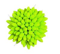 Bobbers de pêche | Perle de pêche | Haricot spatial coloré | Flotteurs de pêche | Boules flottantes lumineuses | 100 x Haricots flottants ovales à sept étoiles | Perle de blocage de pêche | Bouchon de